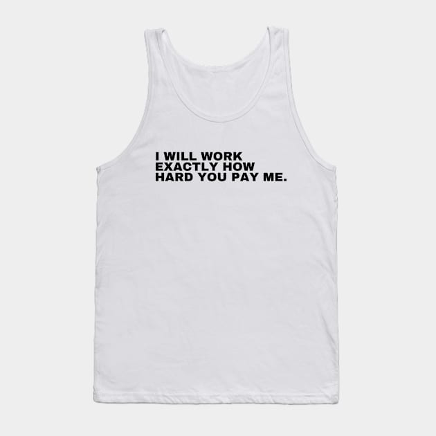 Antiwork Protest Design Tank Top by Empathic Brands